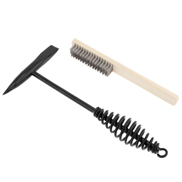 10.5Inch Cone Vertical Chisel Coil Spring Handle Welding Chipping Hammer Hand Tool for Welding with 7.78 Inch Wire Brush